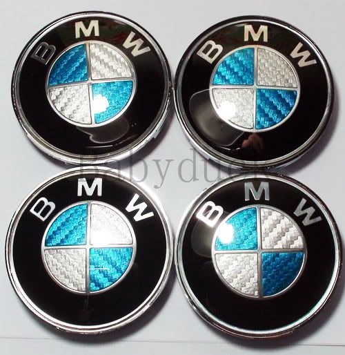Blue WHEEL EMBLEM Cap for BMW E90 E60 E71 E83 E32 X3 X5 M3 M5 Z3