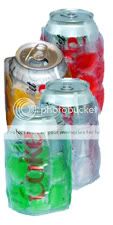 Can Cooler Soda Beer Koozie Gel Filled Freeze PVC Plastic Cold Party 