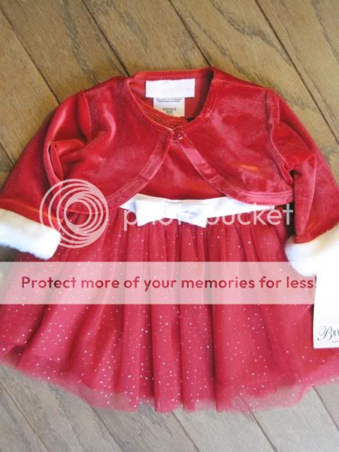 Girls Red Dress Jacket Size 0 9 Months Bonnie Jean 3 PC