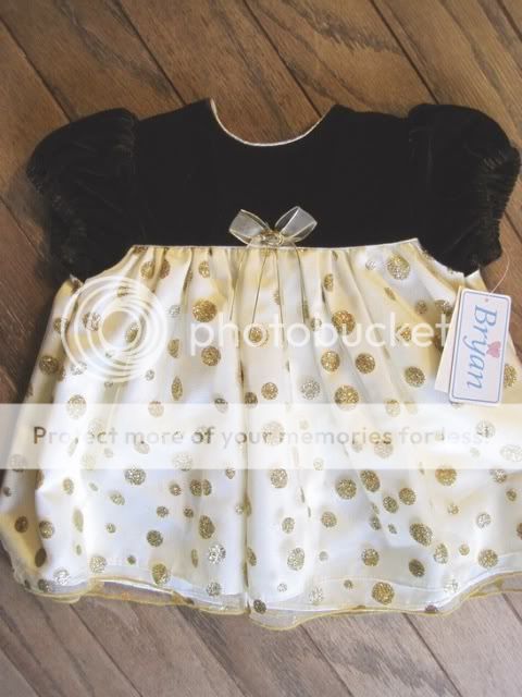 Girls Dress Polka Dot Gold Brown Bryan Infant 3 9 Mos