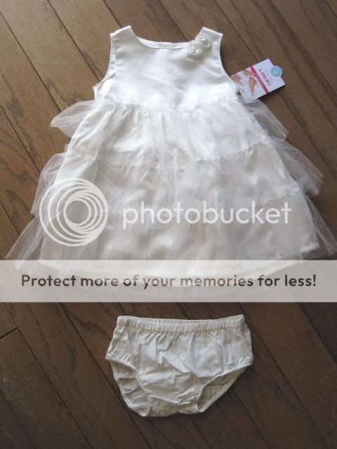 Girls White Dress Baby Size 6 24 months Carters 2 pc 664454515413 