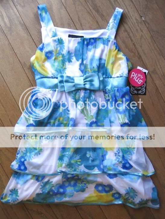 Girls Blue White Dress Size 12 16 Floral Disorderly Kids Party Spring 