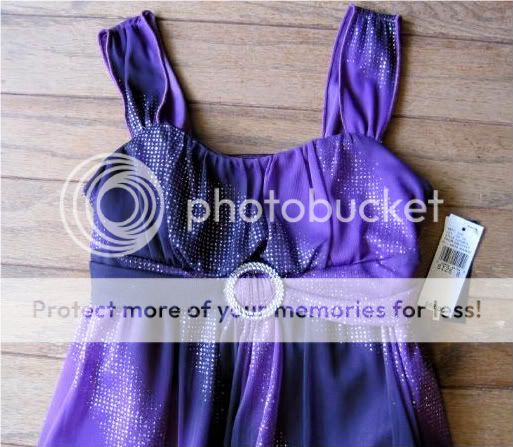 Girls Purple Dress Glitter by IZ Amy Beyer Size 8 16 043849491608 