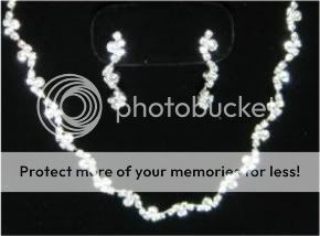   Necklace 18 Dangle Silver Prom Formal Earrings Set Fashion Jewelry