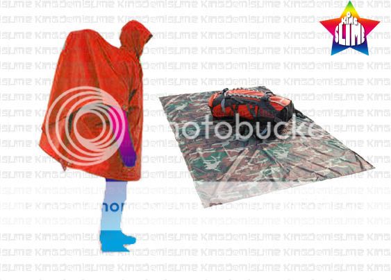 Multi Camping Poncho Raincoat Rain cover Backpack Red  