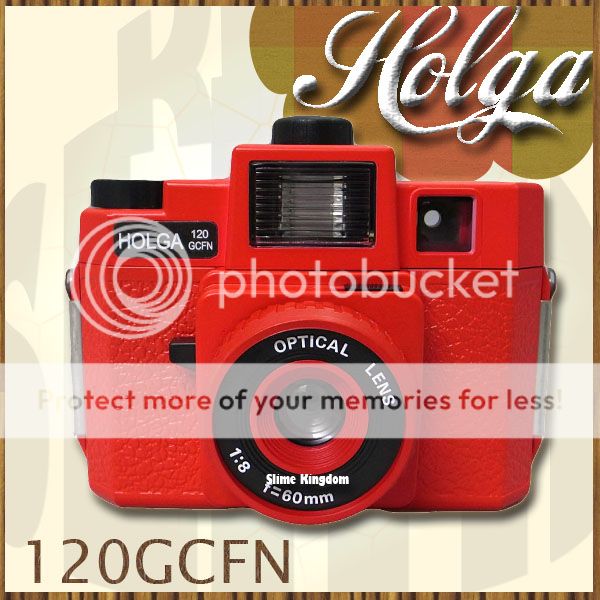 Holga Red 120 GCFN 120GCFN 4 Color Flash Medium Format Film Camera 