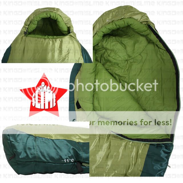 Outdoor Sleeping Bag 4 Season Winter Green Polyester  