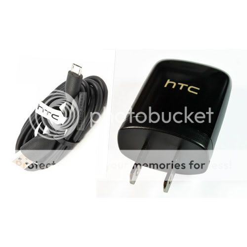 OEM Home Wall Charger+USB Data Cable Sprint HTC EVO 4G ThunderBolt 