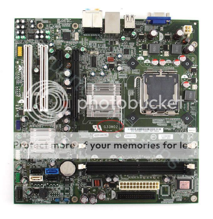 Dell Inspiron 530 530s Motherboard RY007 G33M02 G679R  