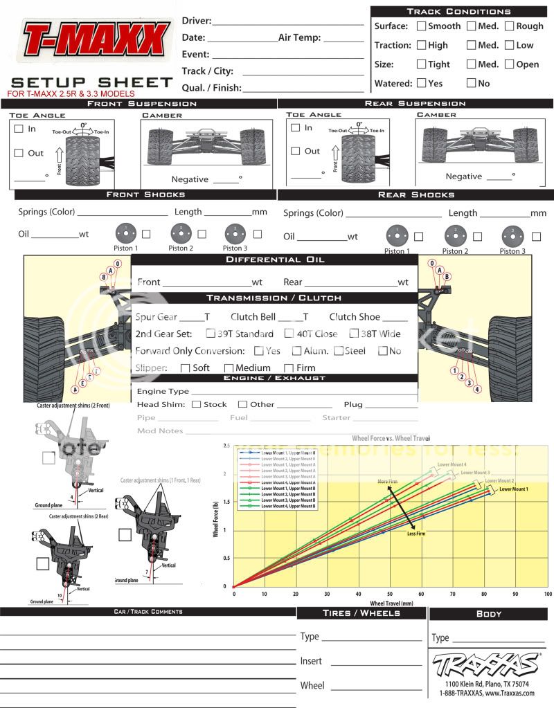 traxxas t-maxx setup sheet! - R/C Tech Forums